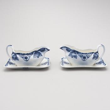 A 68-piece set of 'Empire' flow blue dinnerware, Soho Pottery Limited, Cobridge, England first half of the 20th Century.