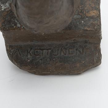 Annikki Kettunen, skulptur, brons, signerad och daterad 1980.