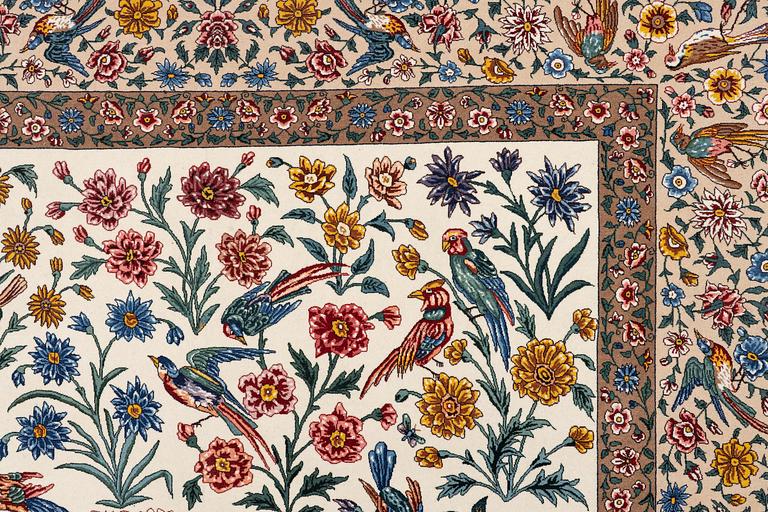 A, 'Golo Bolbol' rug, Isfahan, signed (Mahmoud and Mohammad Reza) Seirafian, c. 230 x 147 cm.