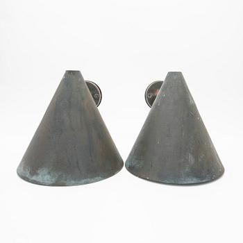 Hans-Agne Jakobsson, wall lamps, a pair, "Tratten", Markaryd, 1950s.