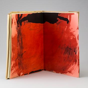 ANTONI TÀPIES, book with 25 lithographs and collages, Justification page signed by Antoni Tàpies adn Joan Brossa.