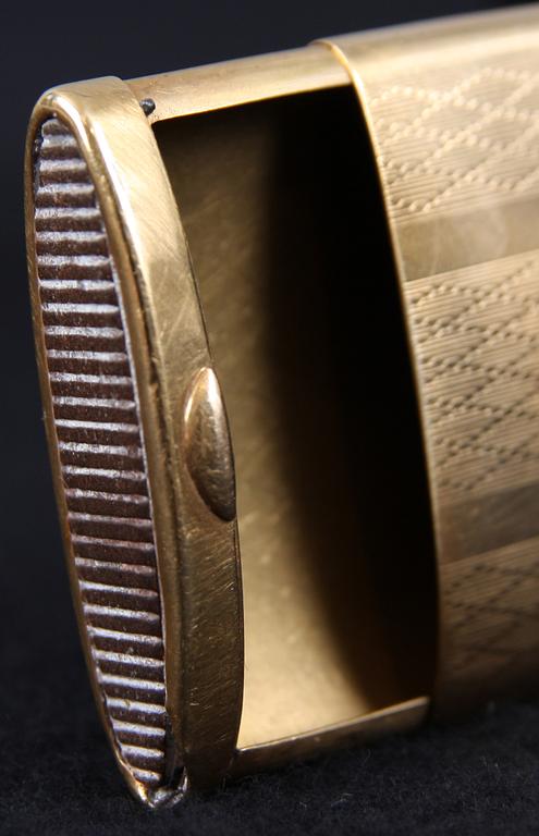 TÄNDSTICKSASK, mestadels 18K guld, 1929,  tot vikt 33 gram.
