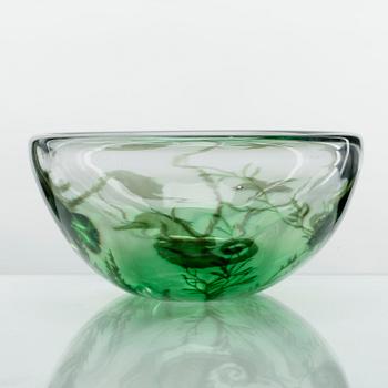 SKÅL, glas, fiskgraal, Edward Hald, Orrefors, numrerad 660, 1941.