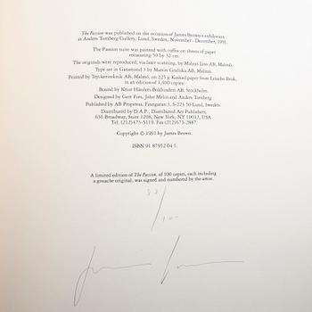 James Brown, bok med gouache, boken signerad och numrerad 87/100.