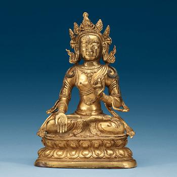 1382. TARA, förgylld brons. Sinotibetansk, Qing dynastin.