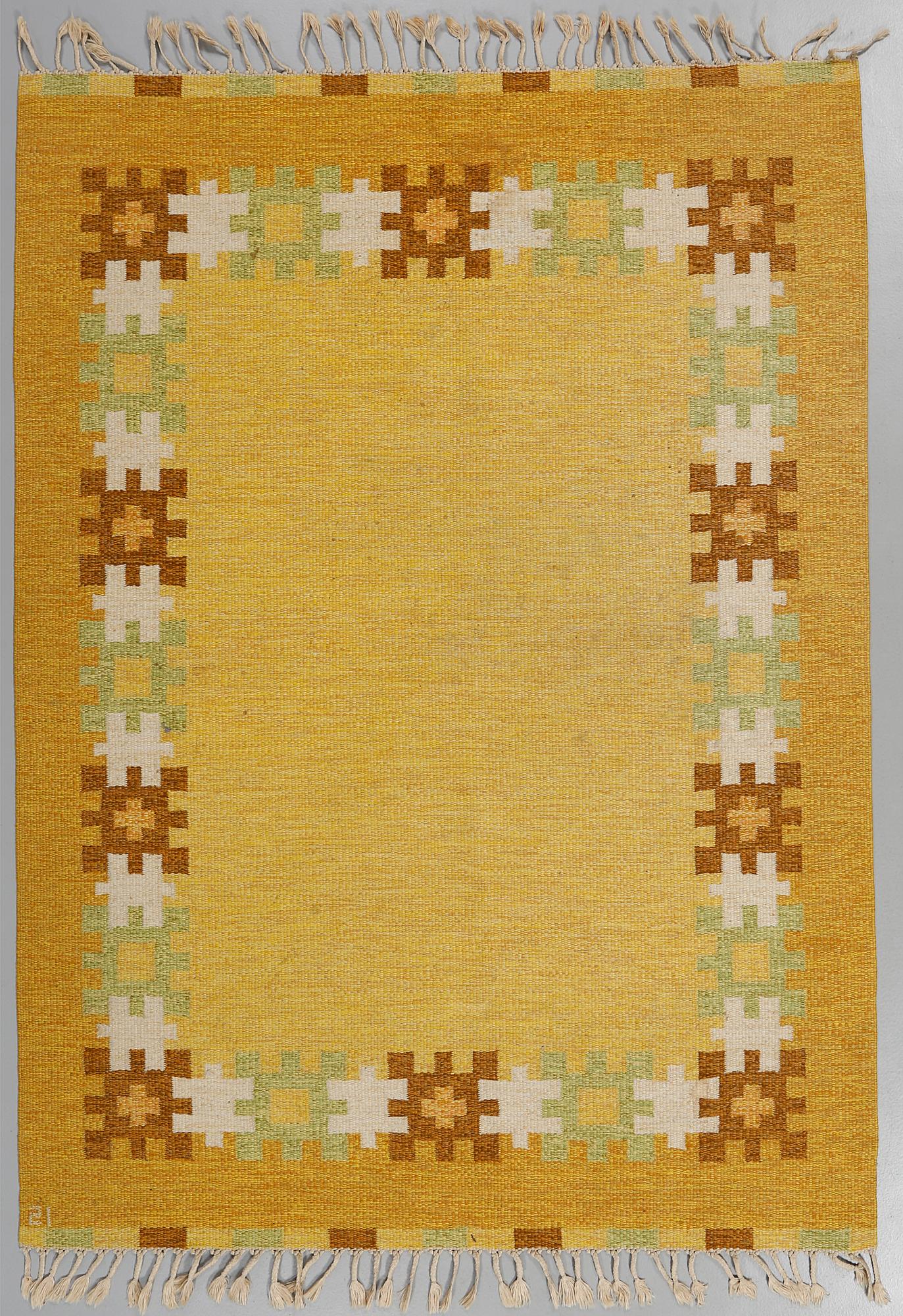 MATTA, rölakan, "Sommen", Ingegerd Silow, monogramsignerad, 1900-talets tredje kvartal, 167 x 226 cm.