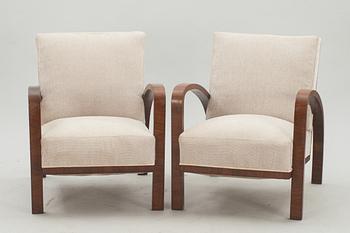 FÅTÖLJER, ett par. Art-deco, 1900-tal.