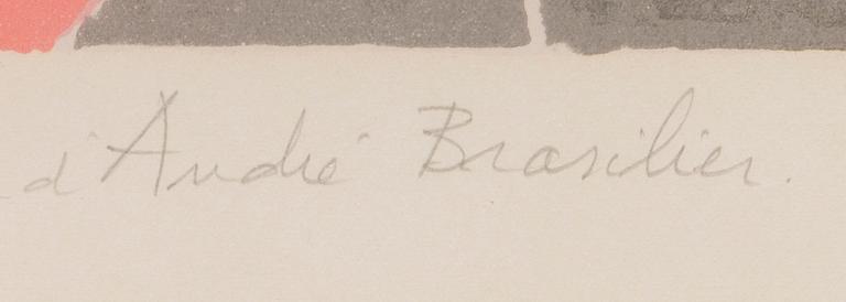 ANDRÉ BRASILIER, litografi, signerad, numrerad 57/80. Med dedikation.
