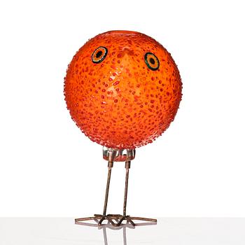 Alessandro Pianon, 'Pulcino', a glass sculpture of a bird, Vistosi, Murano, Italy 1960s.