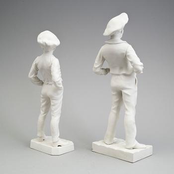 TWO PARIAN FIGURES, Gustafsberg 1894 and 1920.
