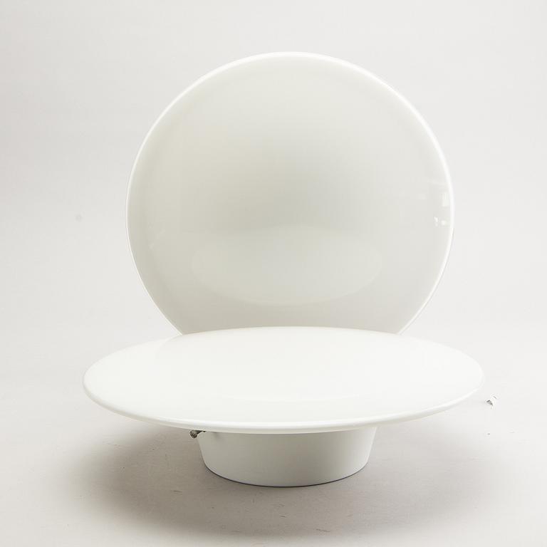 ARNE JACOBSEN, a pair of wall/ceiling lights, 'AJ Eklipta', Louis Poulsen, Denmark.