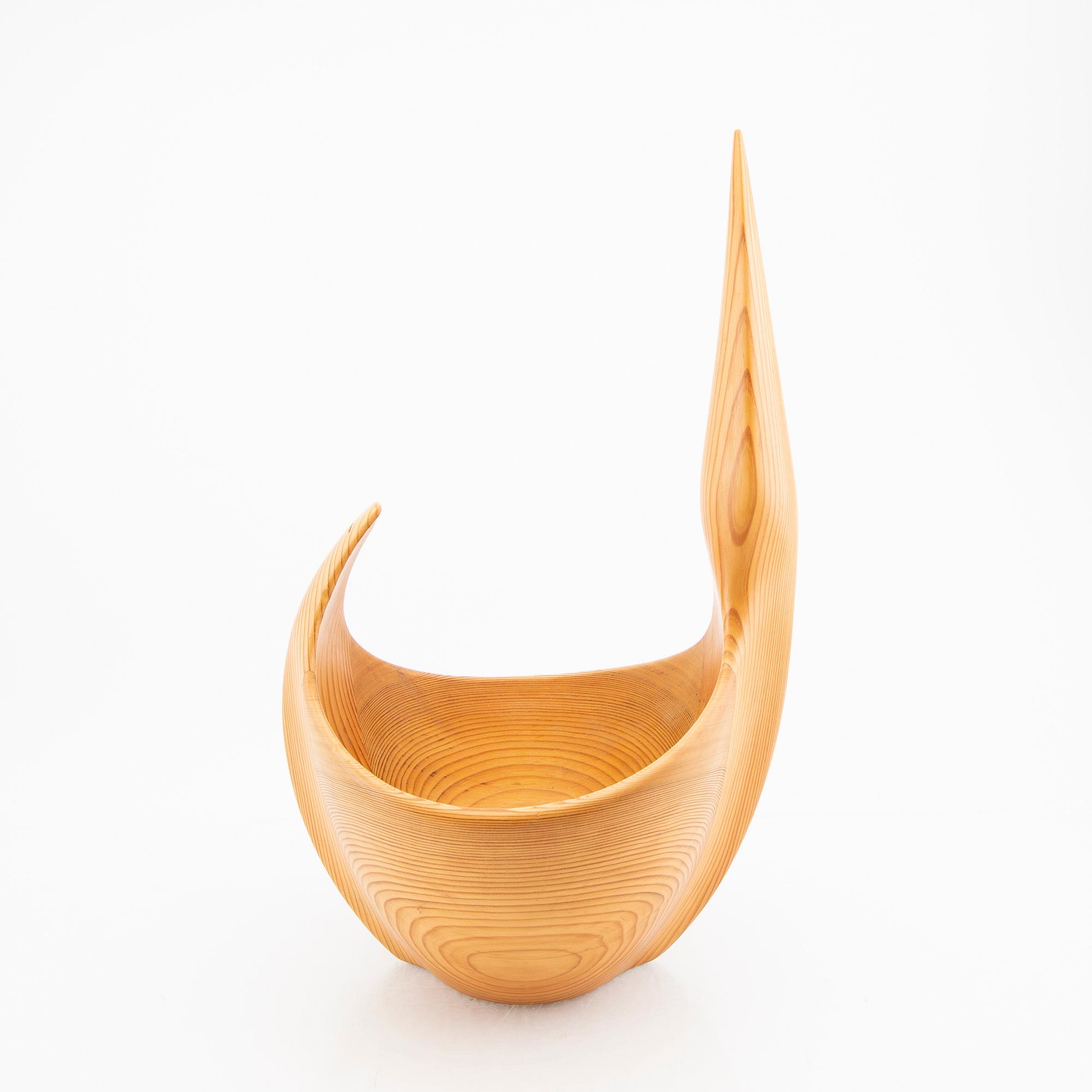 Johnny Mattsson,  a signed wooden bowl.