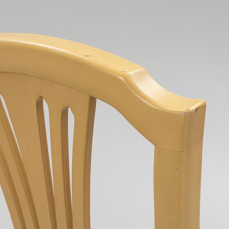 Eight Gustavian style chairs, GR Möbler AB, Tibro, second half of the 20th Century.