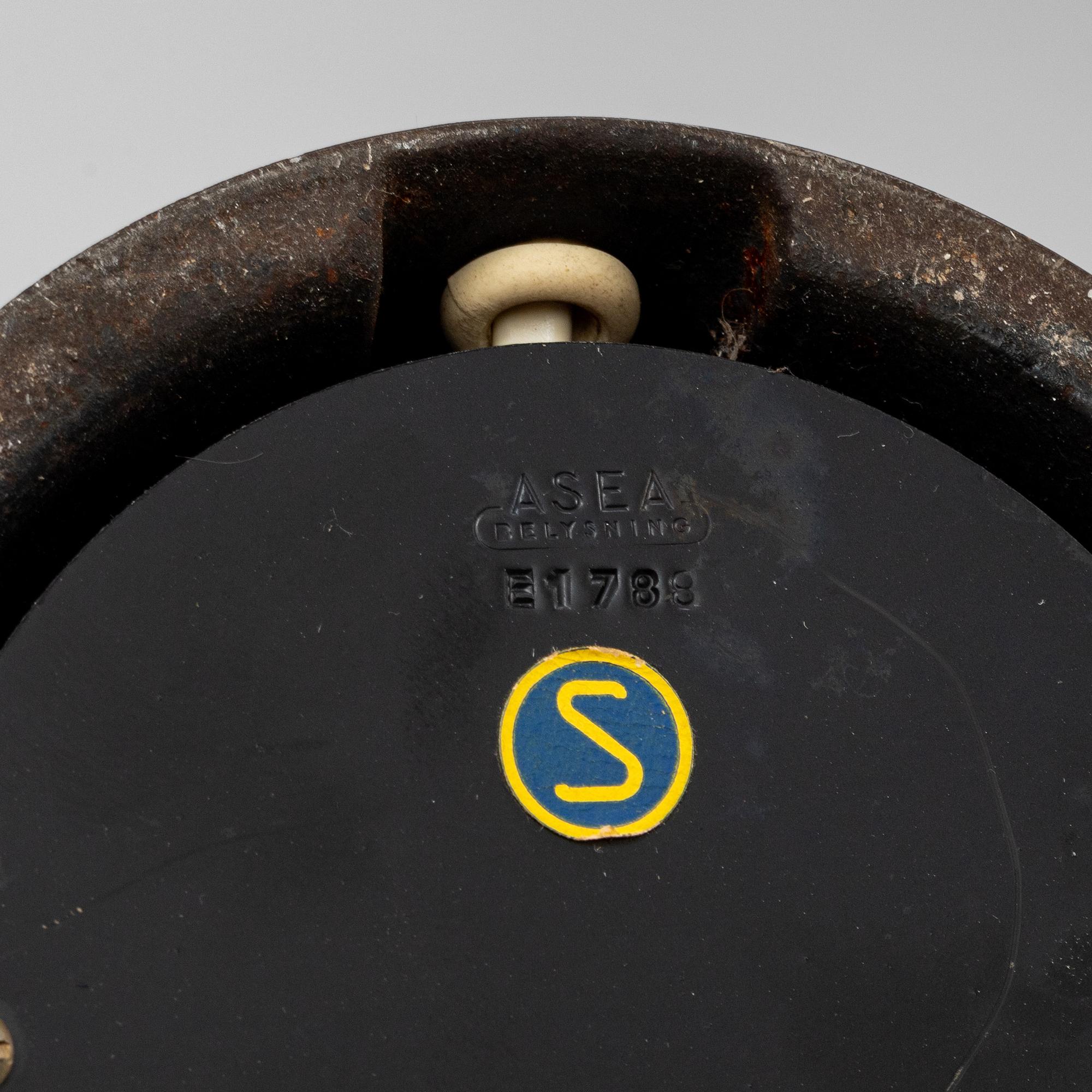 A Swedish Modern floor lamp by Carl Auböck, 'Vice versa', ASEA.