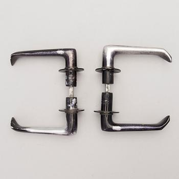 Two pair of 1950s doorhandles  manufactured by Kellokosken Tehdas, Finland.