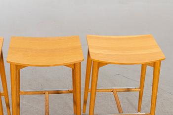 Four 'Oak' stools by Jonas Lindvall, Skandiform, 21st century.