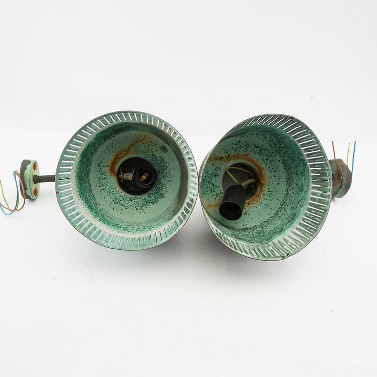 Hans Bergström, a pair of wall lamps from Ateljé Lyktan, mid/second half of the 20th century.