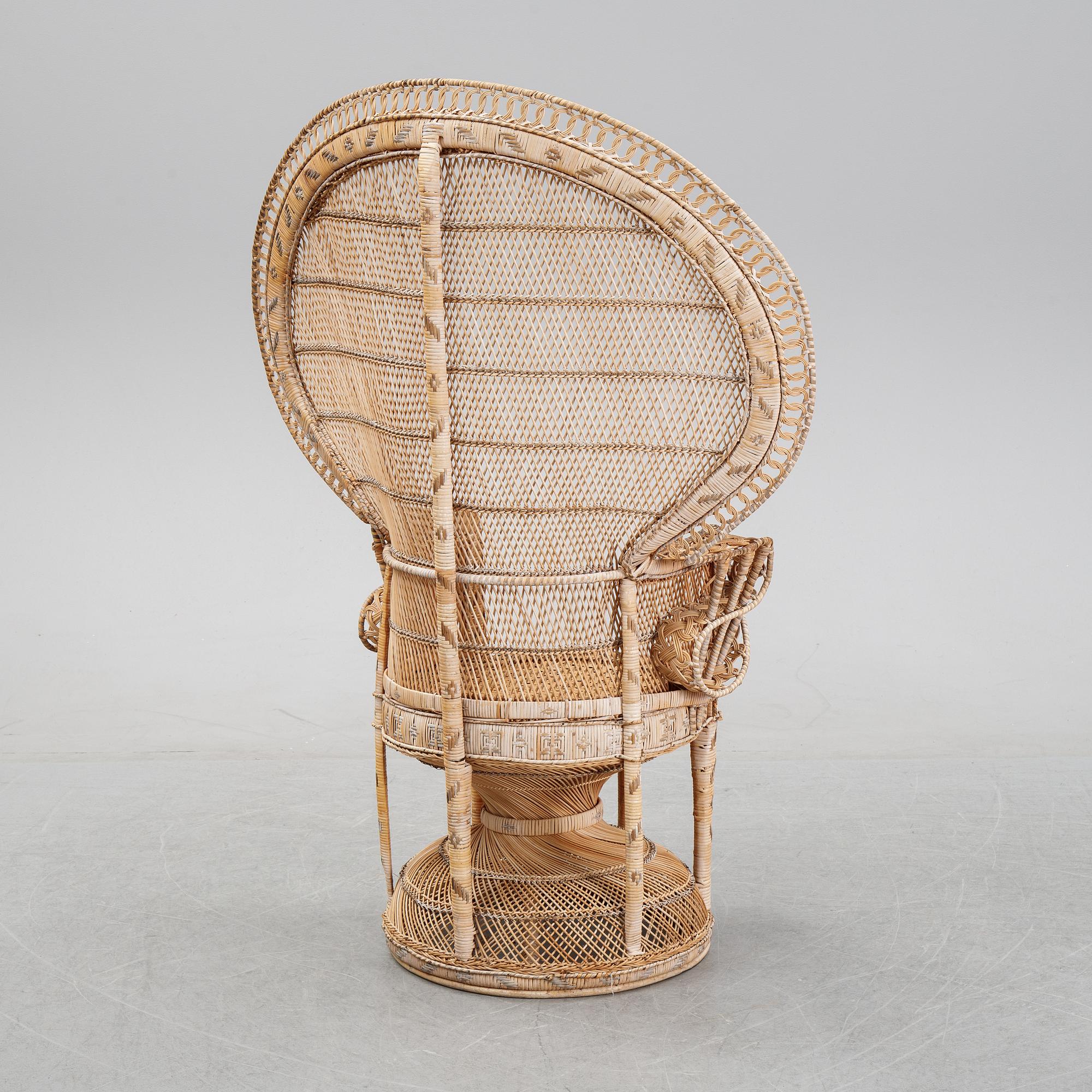 A rattan "Peacock chair", second half of the 20th century.