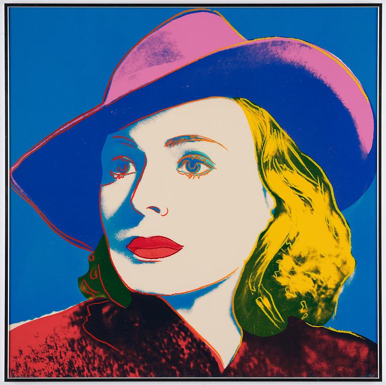 Andy Warhol, "With Hat", from: "Three portraits of Ingrid Bergman".