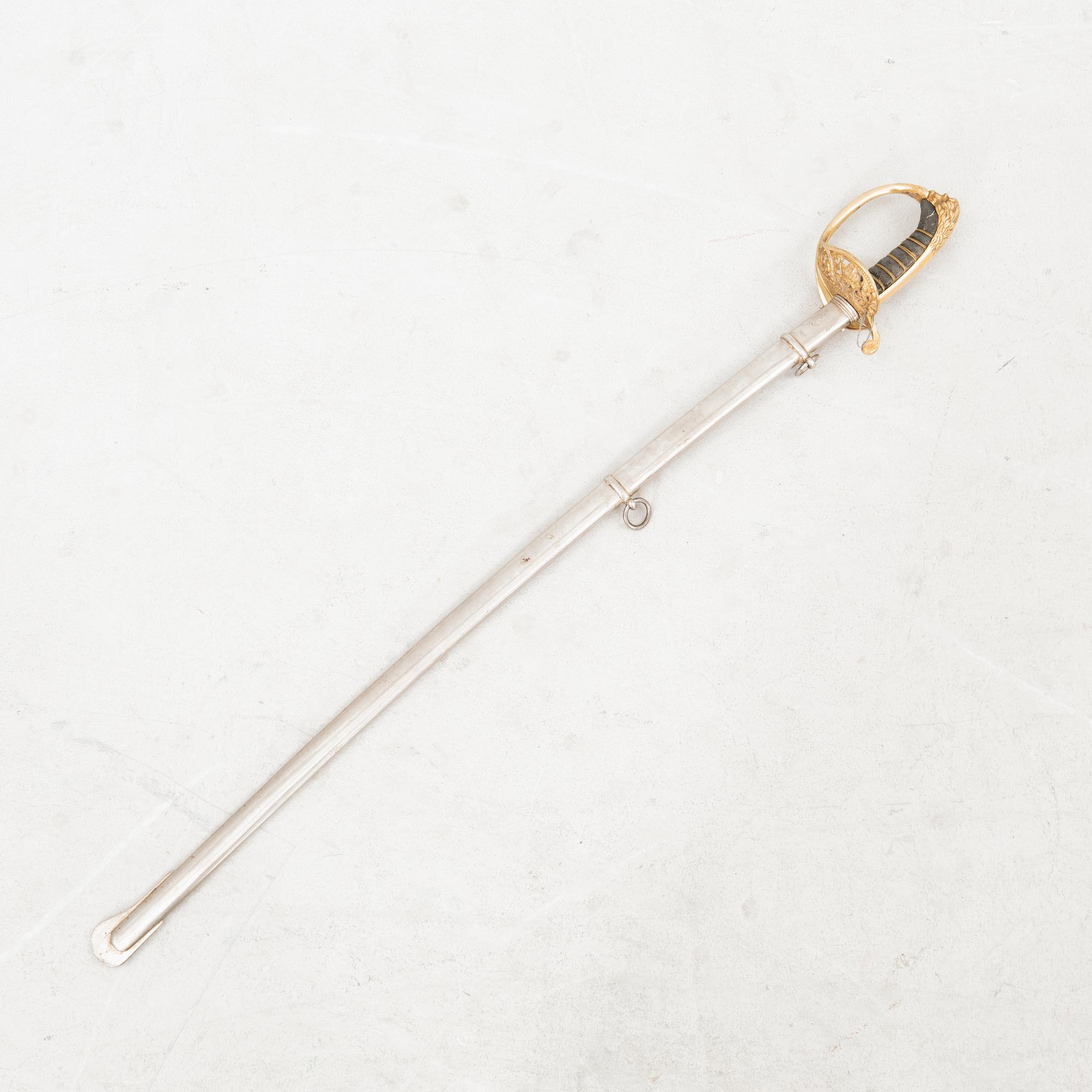 Sabel, svensk, för infanteriofficer, m/1859 med balja.