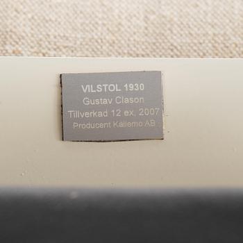 Gustaf Clason, a "Vilstol 1930" easy chair, ed. 12, Källemo, Värnamo, 2007.