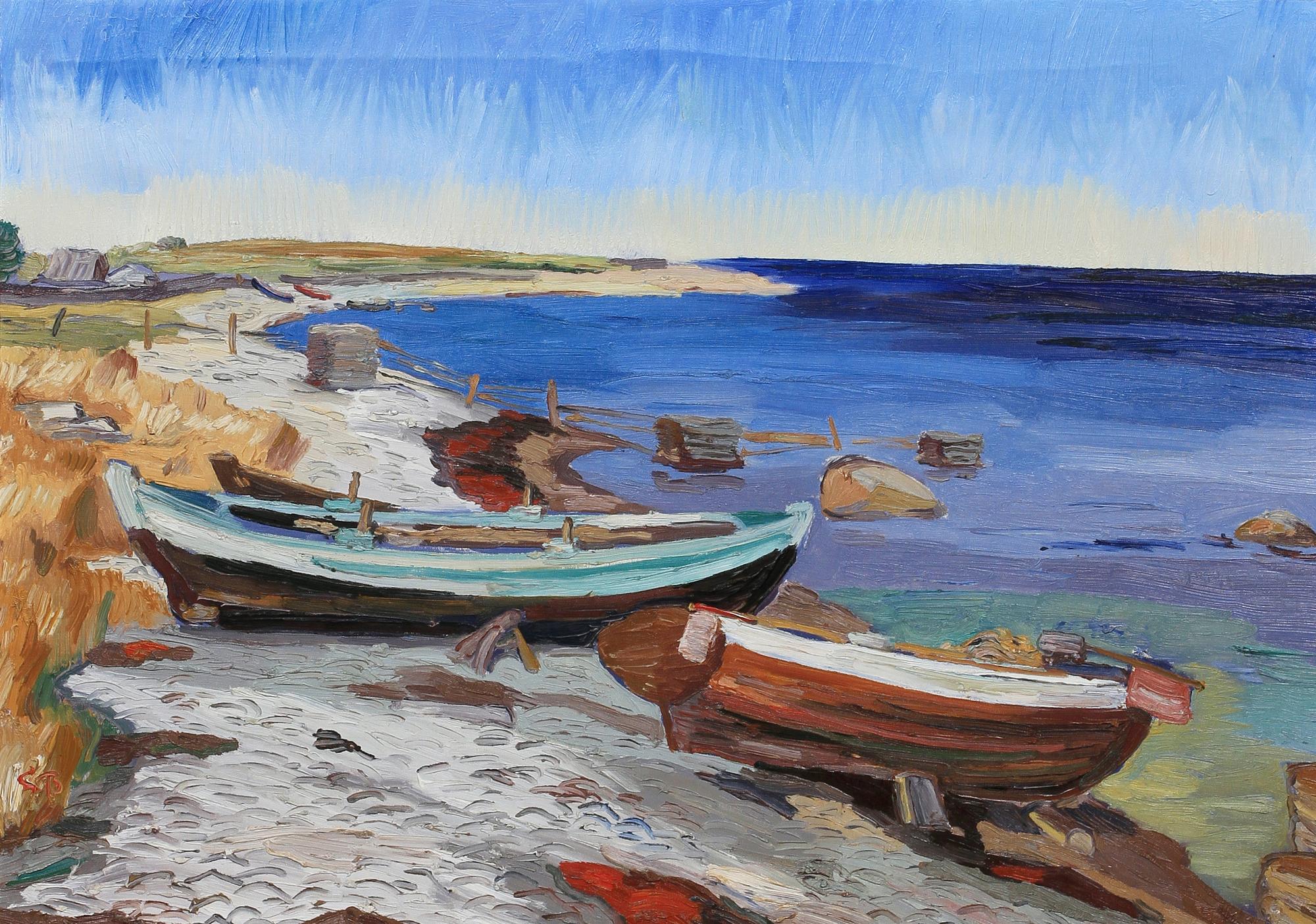 GÖRAN BRUNIUS, olja på duk, 2 st. Sign.