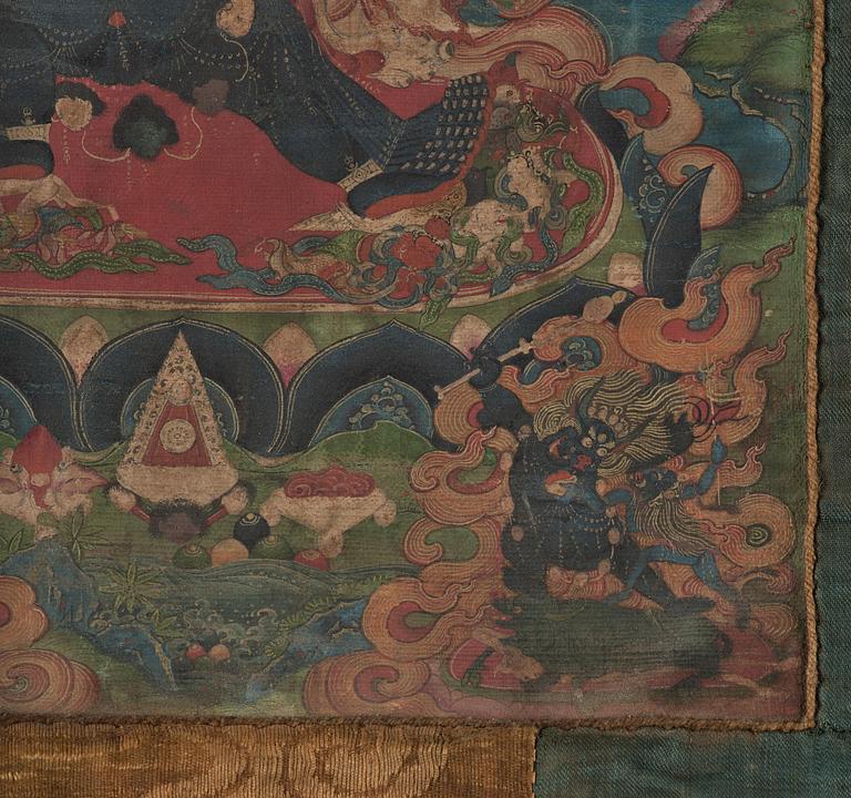 A Vajrabhairava Thangka, Tibet, late 19th century/around 1900.