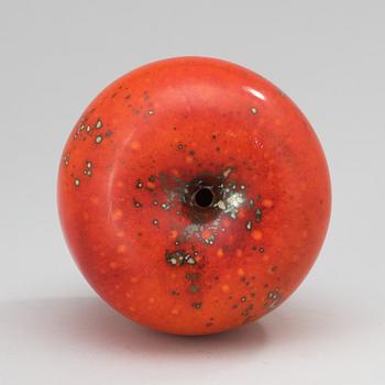 A Hans Hedberg faience apple, Biot, France.