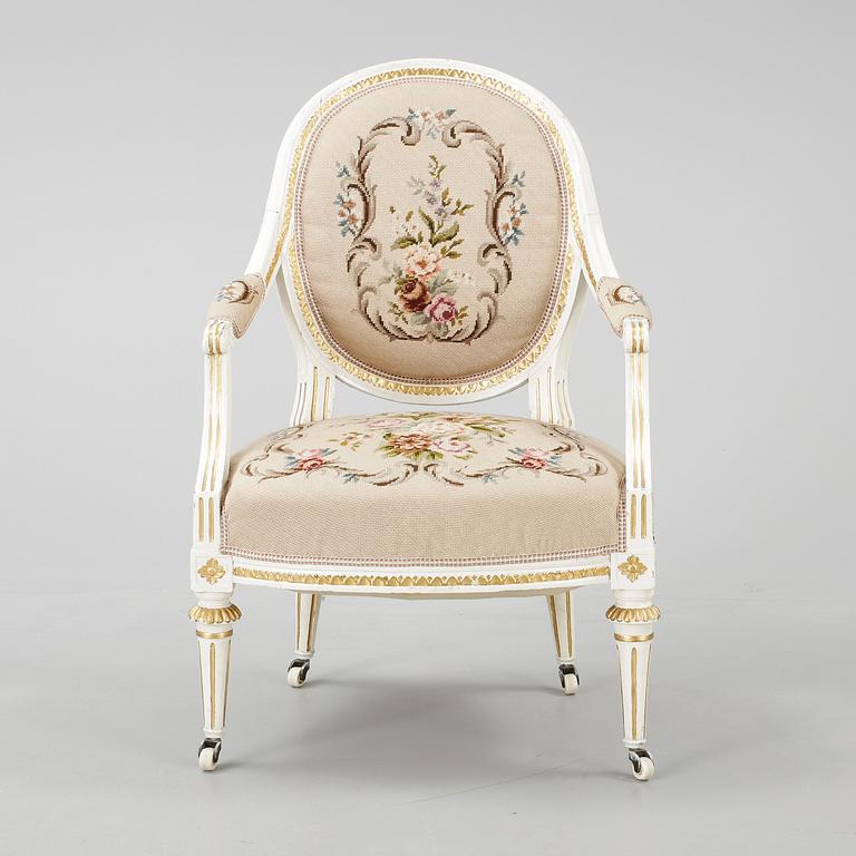 KARMSTOL, gustaviansk, 1700-talets slut.