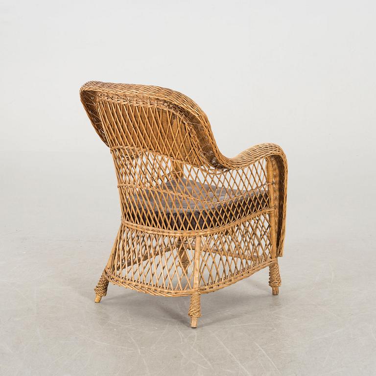 A wicker chair around 1900.