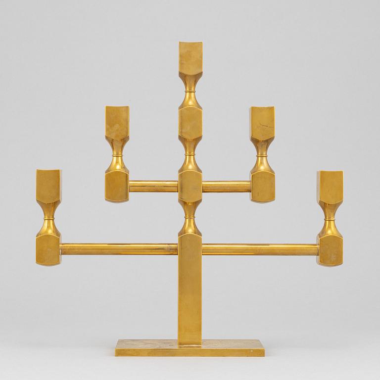 Lars Bergsten, a five-light brass candelabra from Gusum.