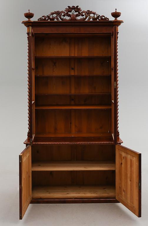BOKSKÅP, senempire, 1800-talets mitt.