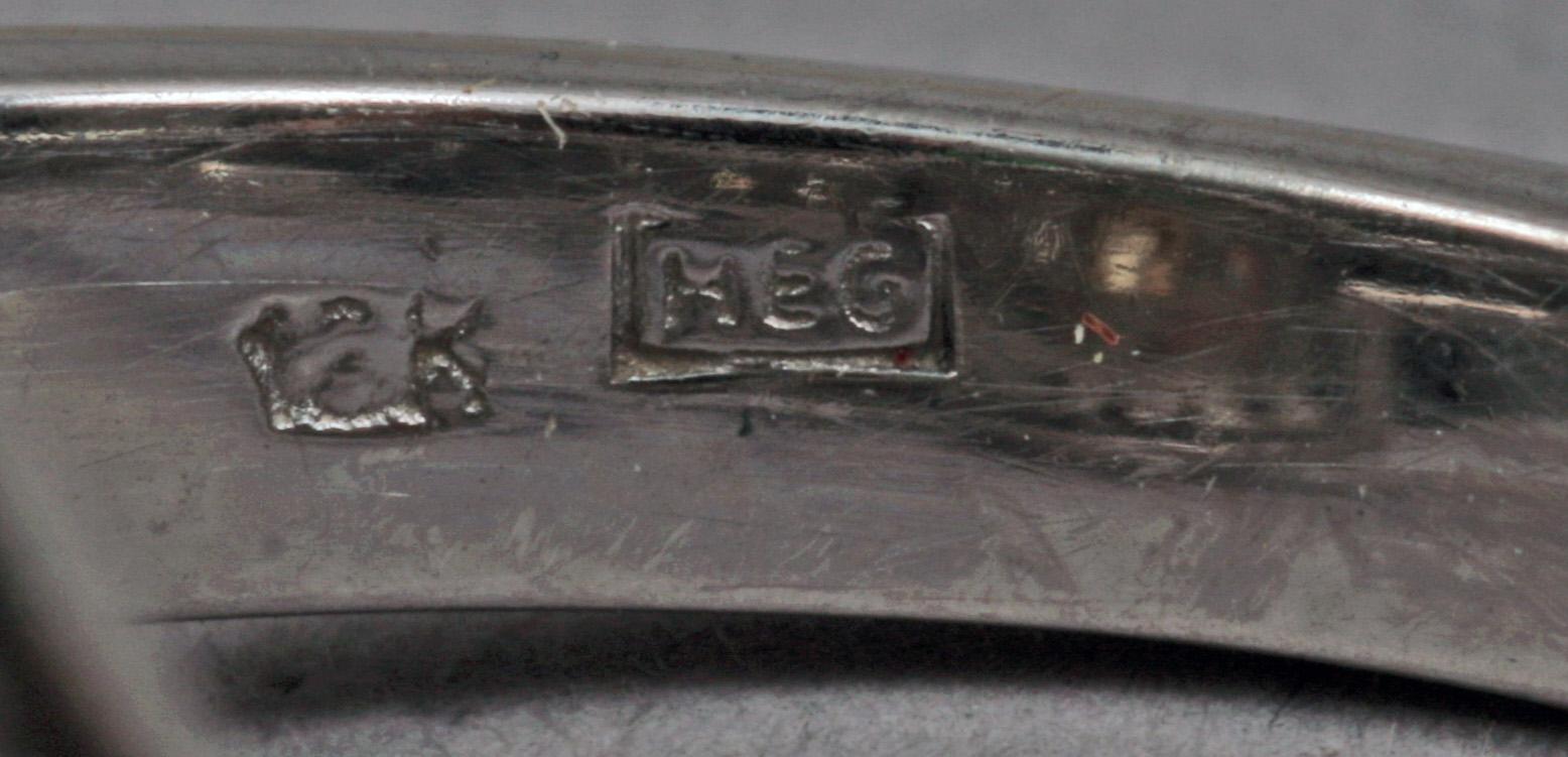 RING, vitguld 18 K med diamanter.