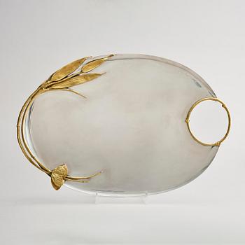 Claude Lalanne, a silver plated and part gilt tray, ed. 86/250, Artcurial, France, 1980.