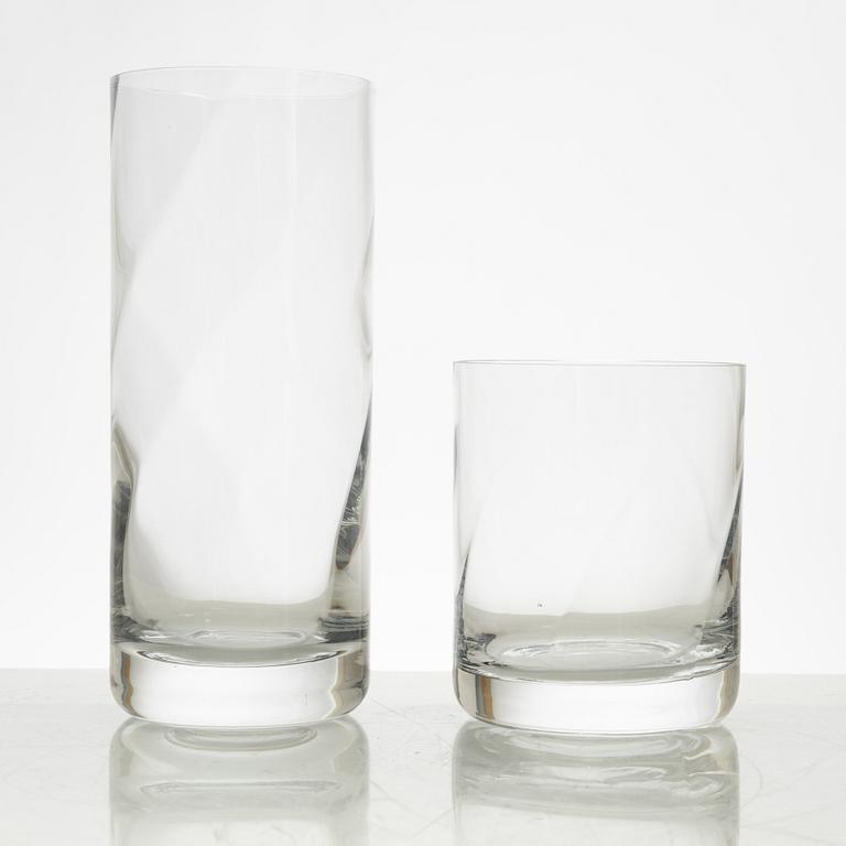 Bertil Vallien, an 82-piece 'Chateau' glass service, Kosta Boda.