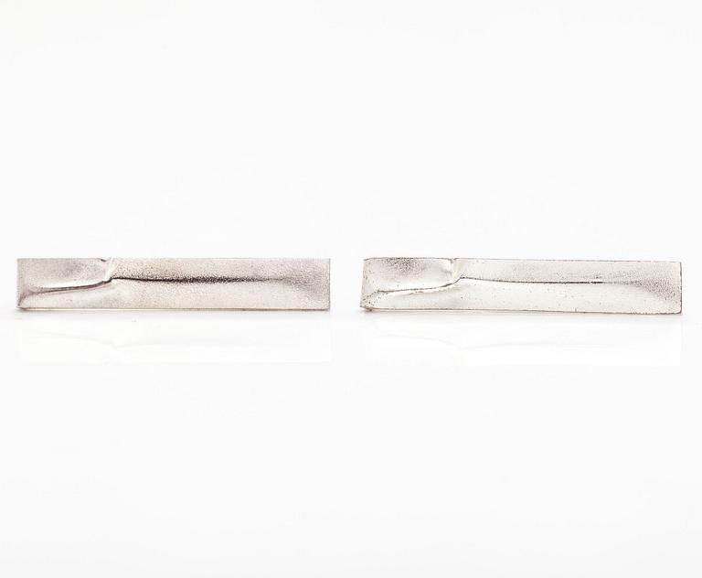 BJÖRN WECKSTRÖM, Two tiepins "Jupiter" and a pair of cufflinks "Landscape on Luna". Lapponia 1972-2010.