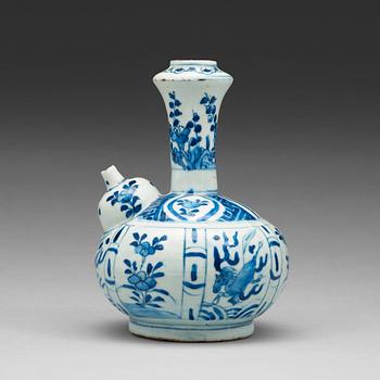 679. A blue and white kendi, Ming dynasty, Wanli (1572-1620).