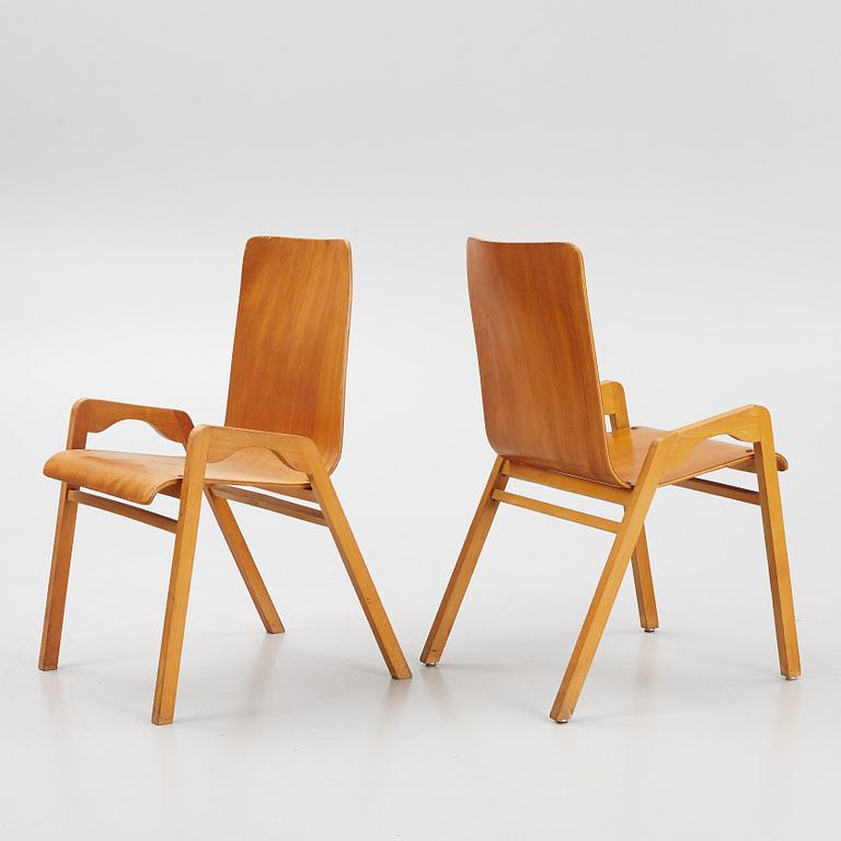 A set of six chairs, Svängsta Stilmöbler, mid 20th Century.