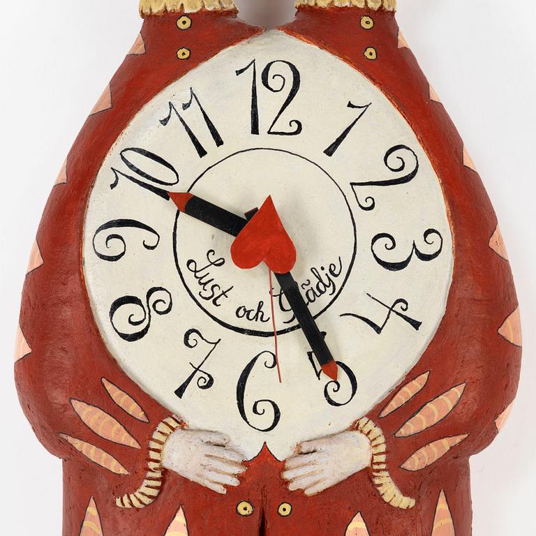 Gunilla Ståhle, a wall clock, own studio, Nyköping.