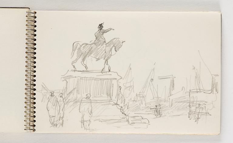 Lotte Laserstein, 10 små skissblock med teckningar.