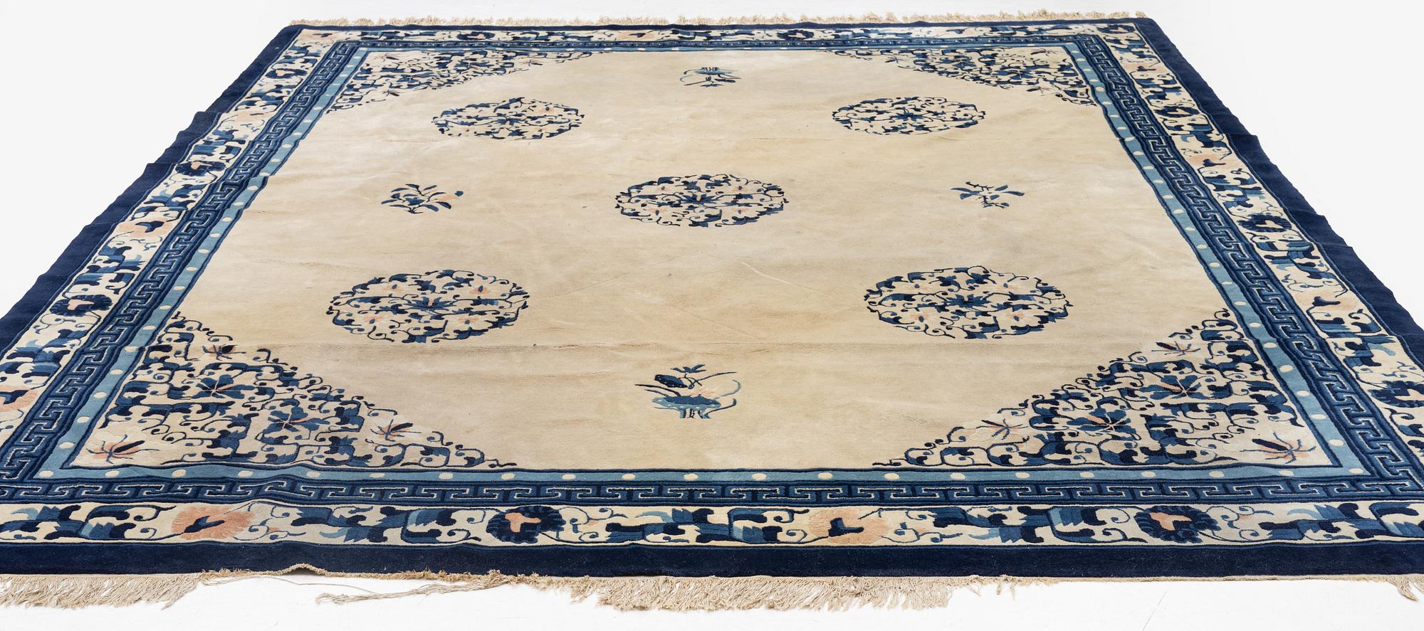 Rug, China, "antique finish", modern, 363x280 cm.