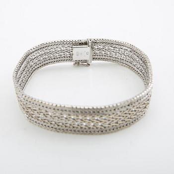 Bracelet fantasy link 18K white gold, Unoaerre Italy.