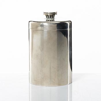 Sigvard Bernadotte, a sterling silver jar with cover, Georg Jensen, Denmark, after 1945.
