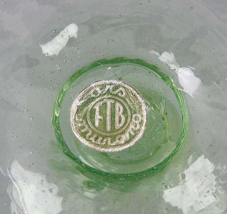 LJUSSTAKAR, ett par, glas. Murano, Italien.