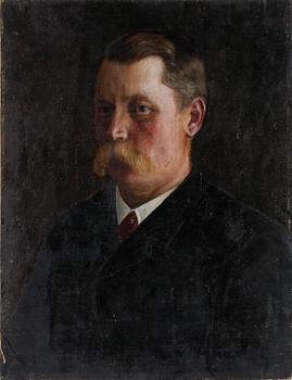 OKÄND KONSTNÄR, oljor på duk, 2 st var av en monogramssign, omkring 1900.