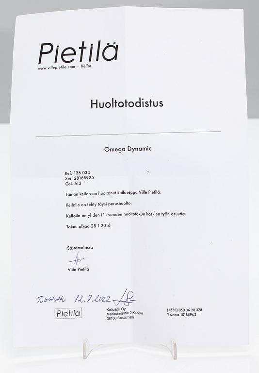 Omega, Dynamic, armbandsur, 41 mm.