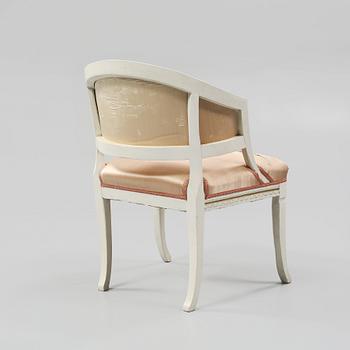 BALJFÅTÖLJ, 1800-talets första hälft.