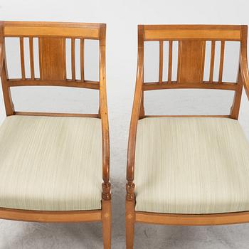 Pair of armchairs, Karl Johan, first half of the 19th century.