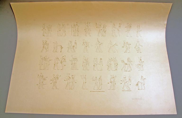 OSCAR REUTERSWÄRD, 4 st. Grafiska blad.