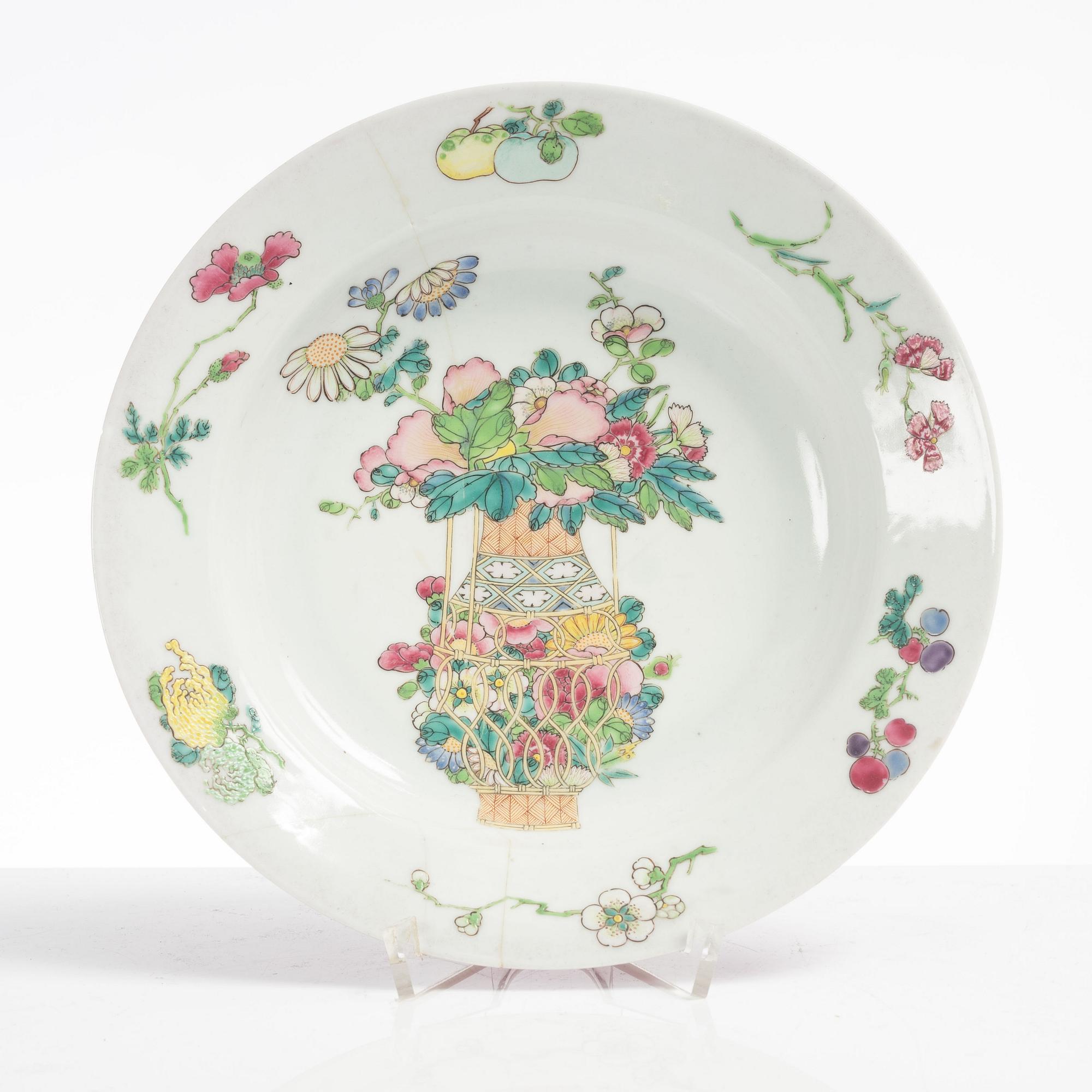 Fat, äggskalsporslin, Kina, Qingdynastin, 1800-tal.